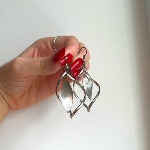 Artsy Silver Drop Earrings